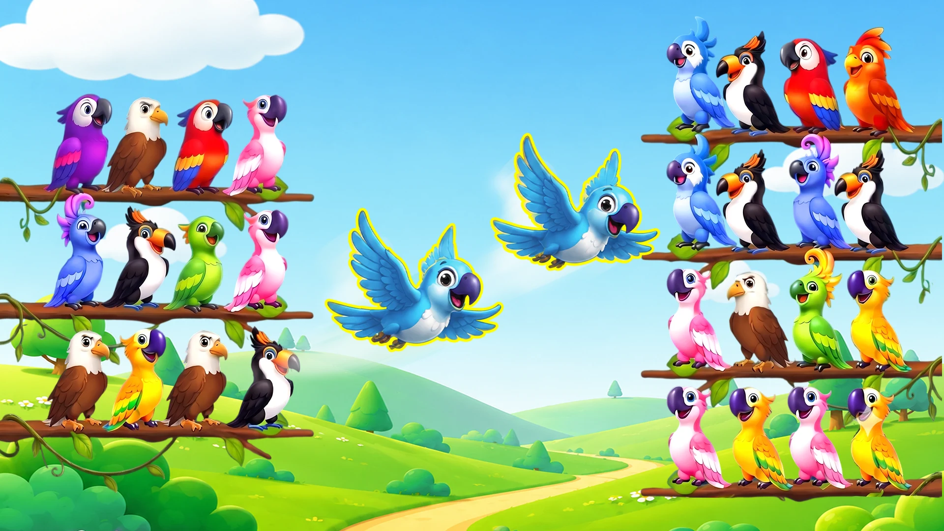 Bird Sorting: Relaxing Puzzle screenshot