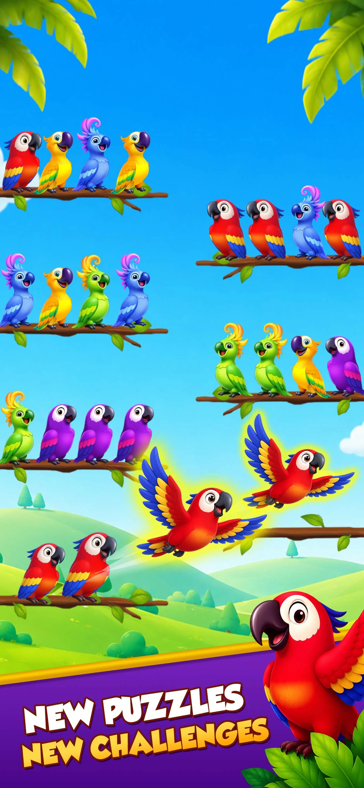 Bird Sorting: Relaxing Puzzle screenshot