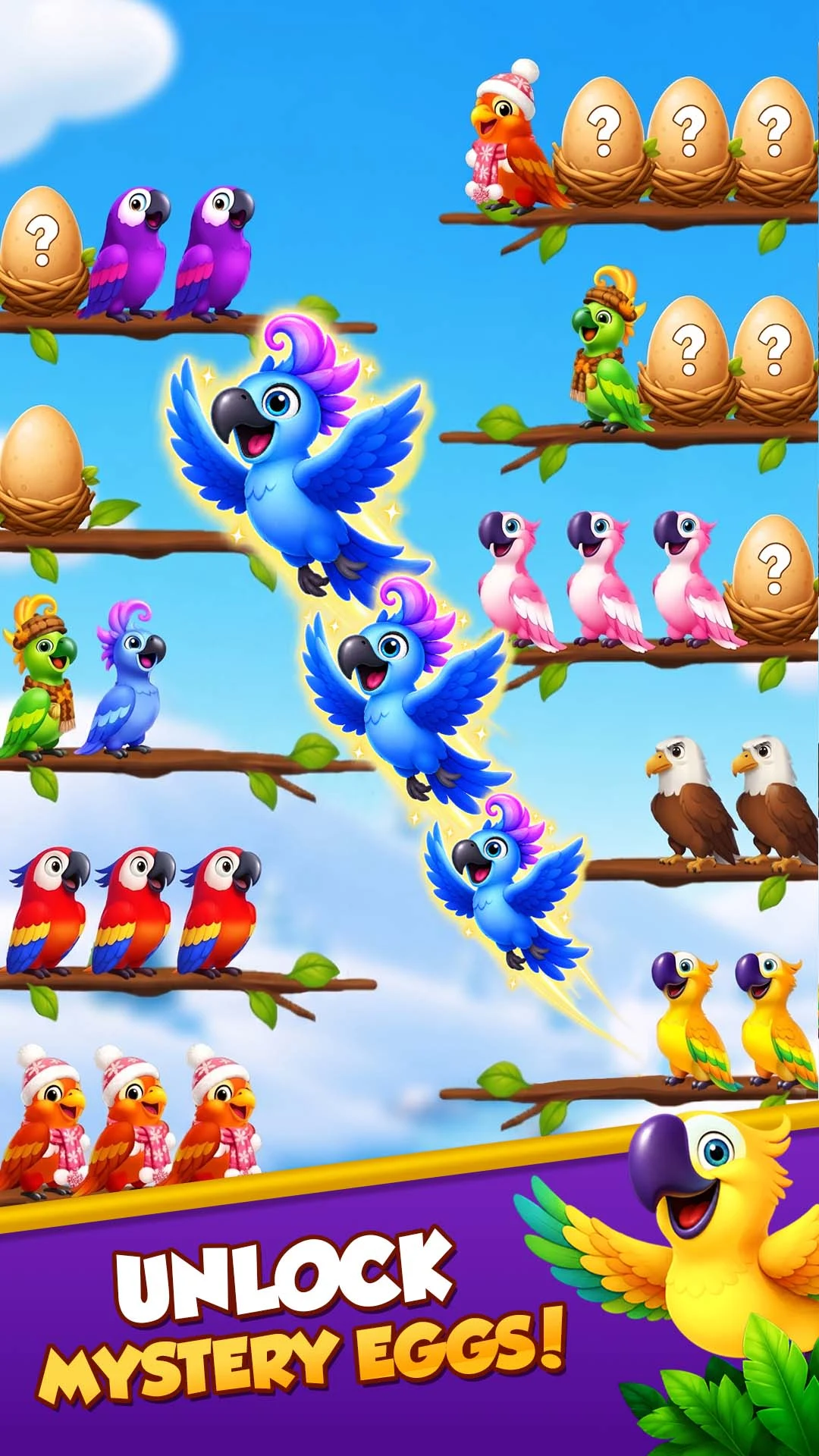 Bird Sorting: Relaxing Puzzle screenshot
