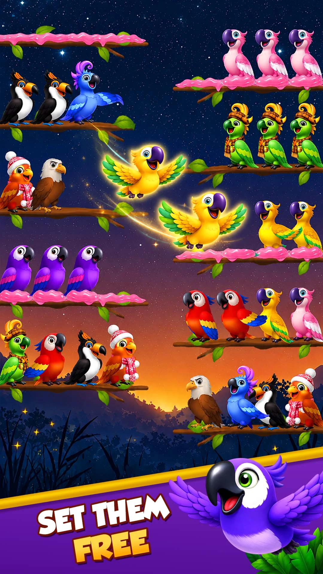 Bird Sorting: Relaxing Puzzle screenshot