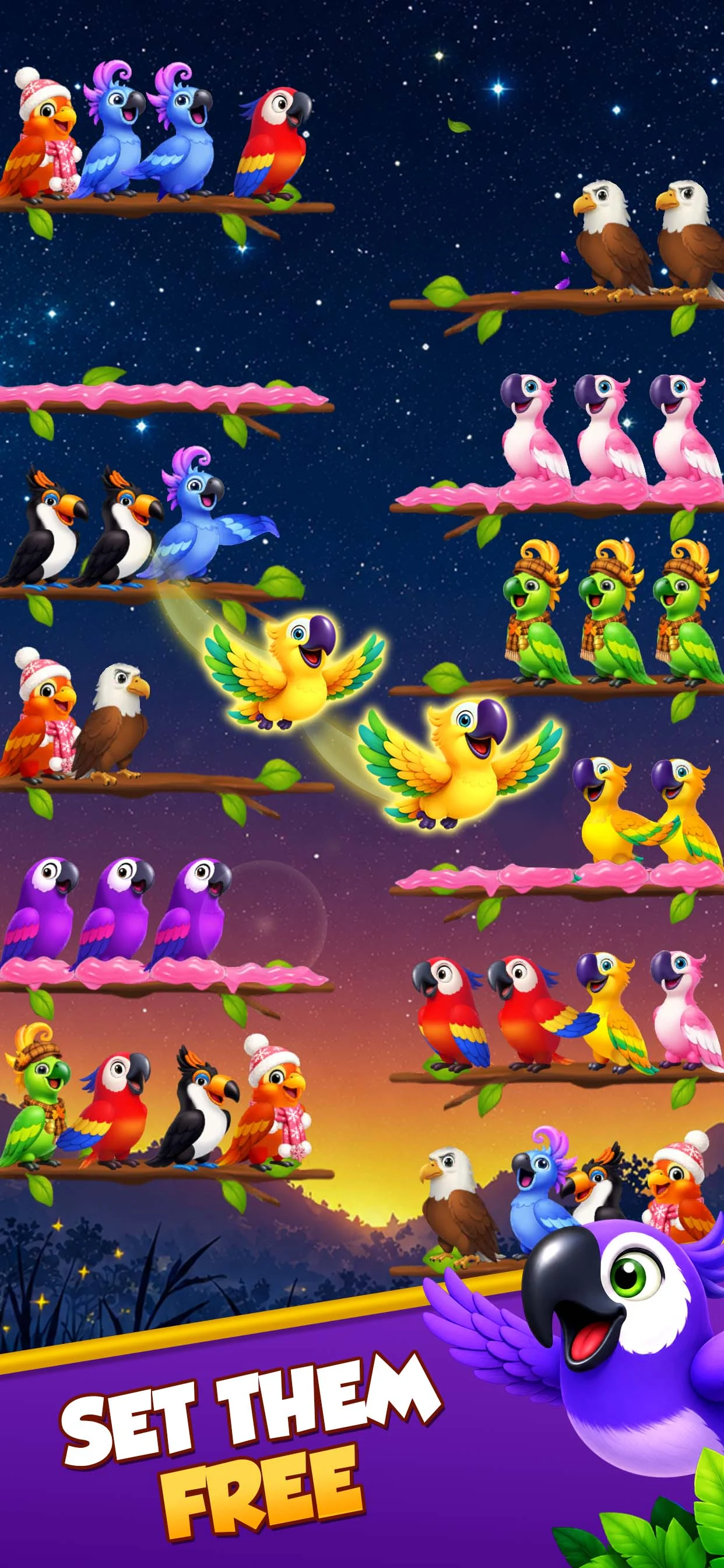 Bird Sorting: Relaxing Puzzle screenshot