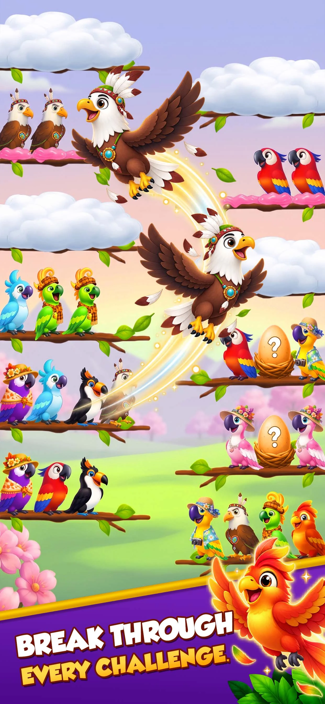 Bird Sorting: Relaxing Puzzle screenshot