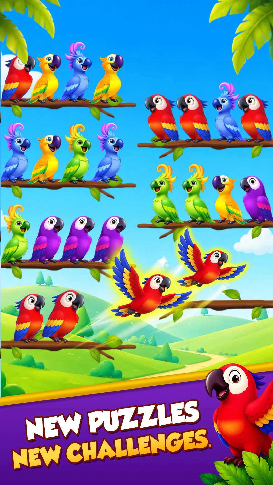 Bird Sorting: Relaxing Puzzle screenshot